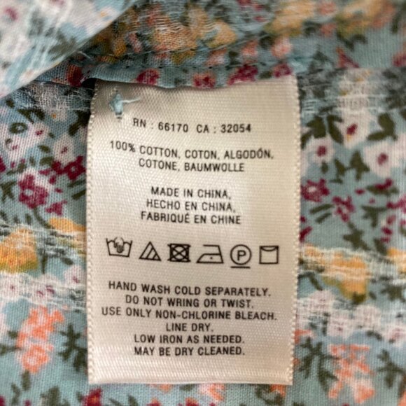 Anthropologie Maeve LS Blouse Gelise Pintuck Metal Buttons Peasant Prairie, Med. - Picture 11 of 14